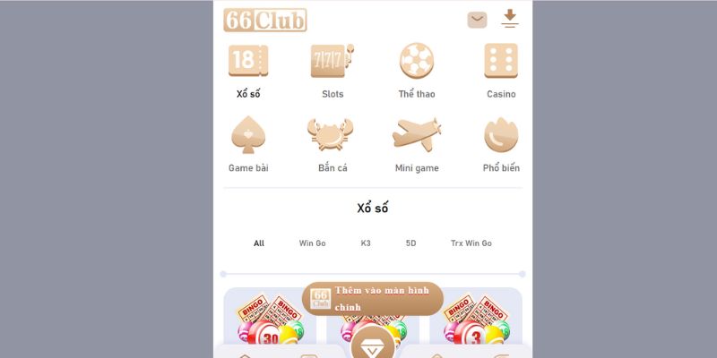 66Club sở hữu giao diện hiện đại bắt mắt