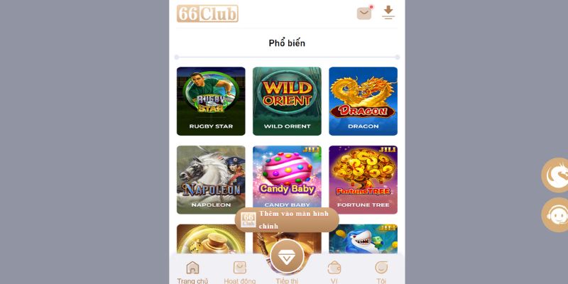 Kho game mãn nhãn của thương hiệu 66Club