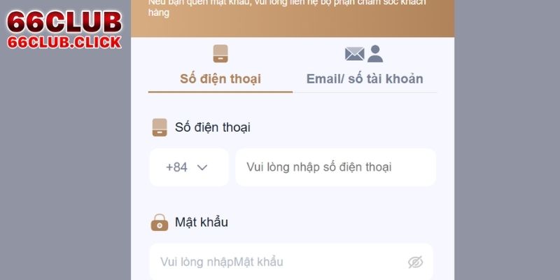 Nhập đúng thông tin được yêu cầu để truy cập